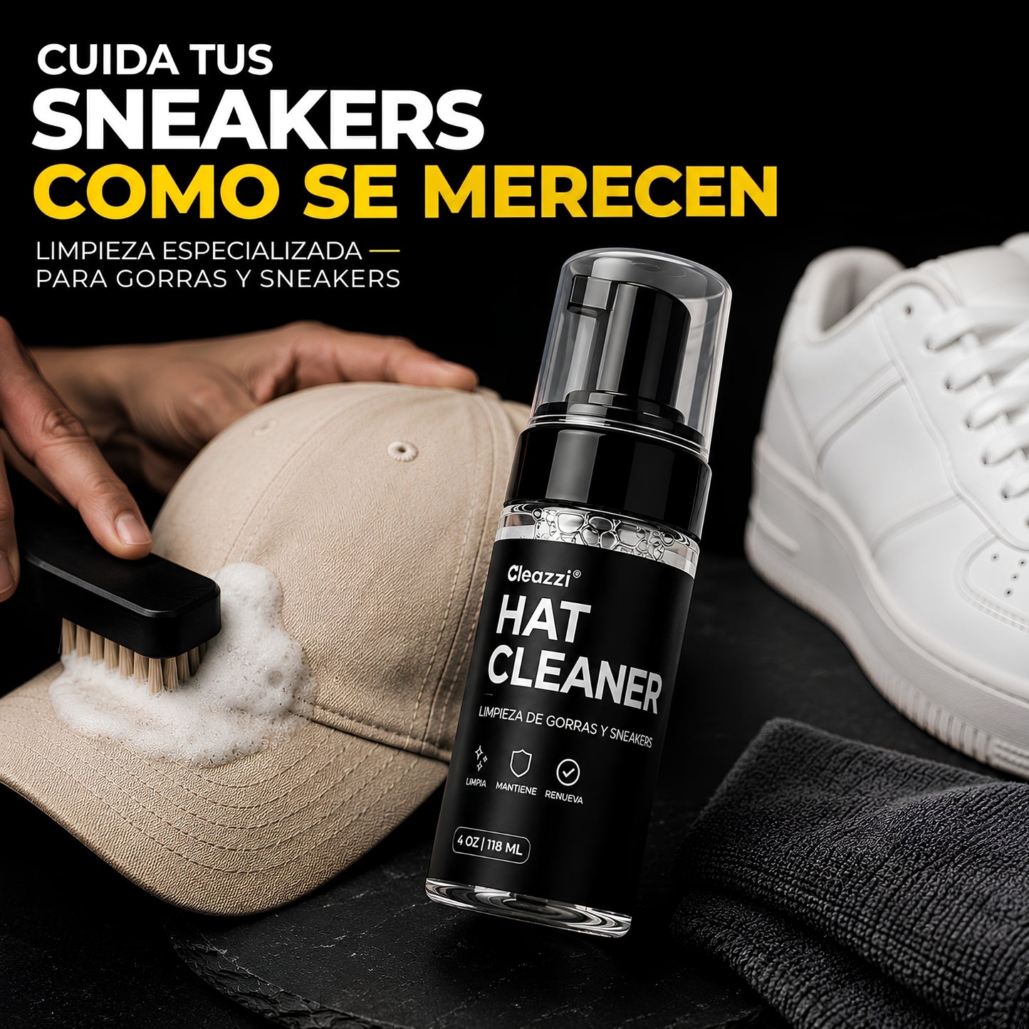 Espuma Limpiadora para Tenis y Gorras 150ml