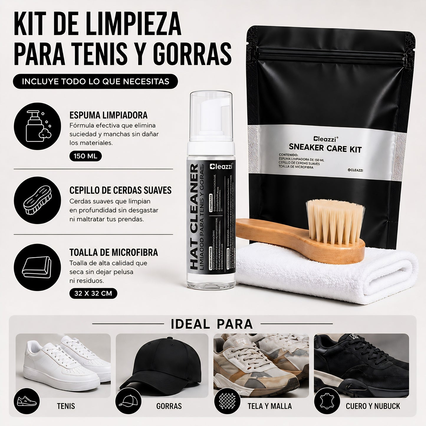 Kit de Limpieza para Tenis y Gorras