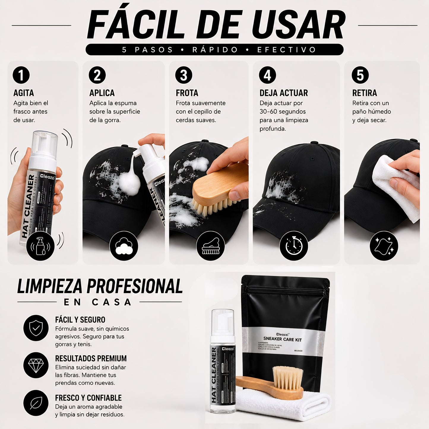 Kit de Limpieza para Tenis y Gorras