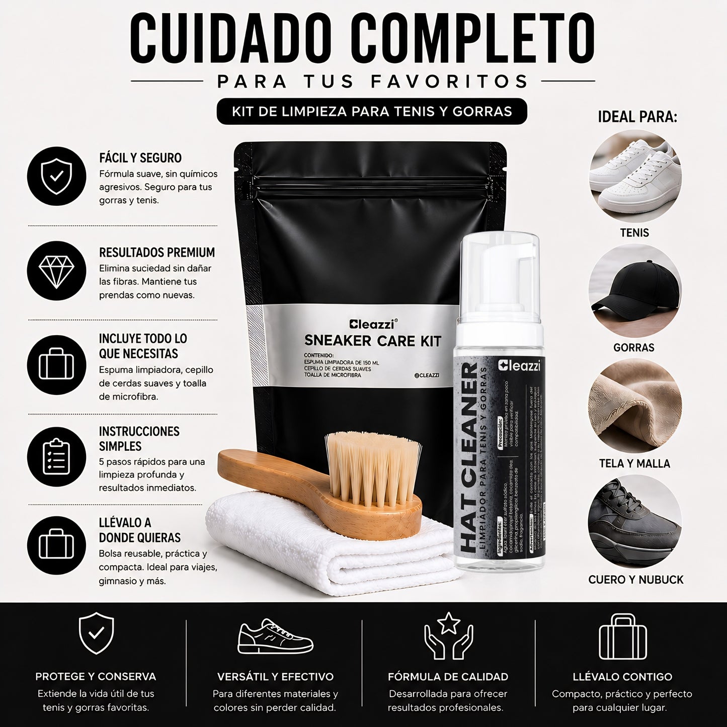 Kit de Limpieza para Tenis y Gorras