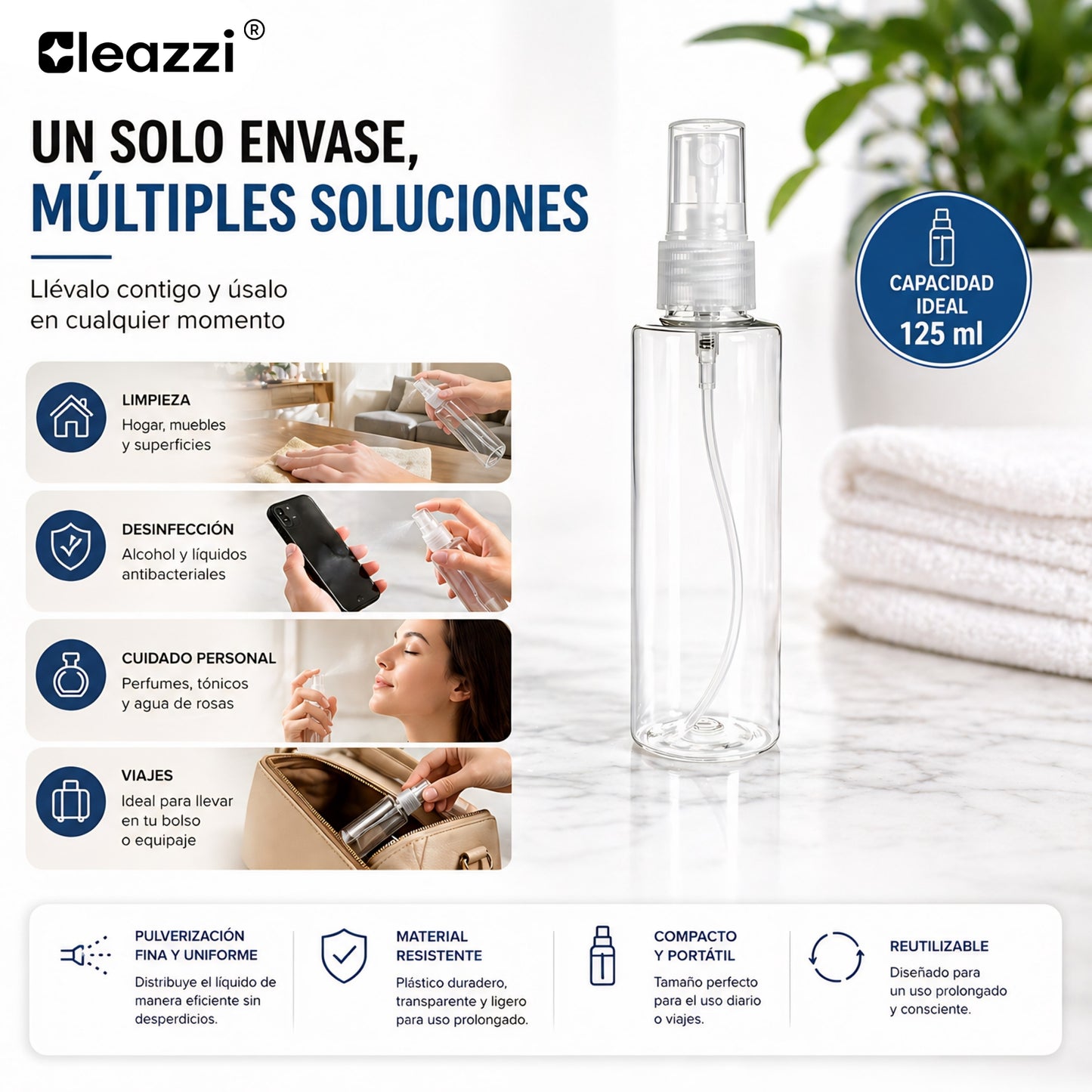Botella Spray Atomizadora 125 ml