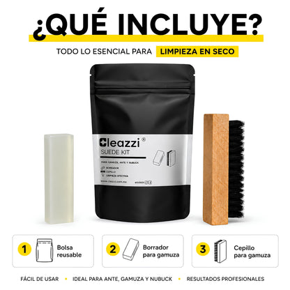 Kit De Limpieza De Tenis De Gamuza Goma Y Cepillo