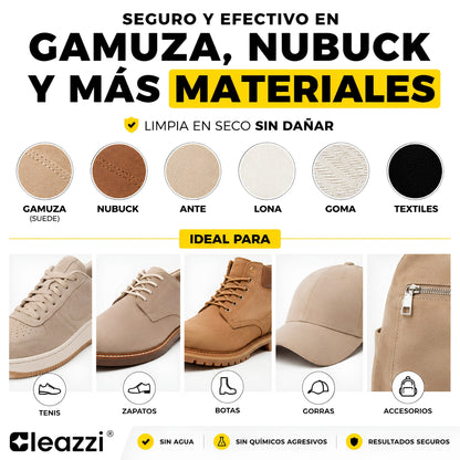 Kit De Limpieza De Tenis De Gamuza Goma Y Cepillo
